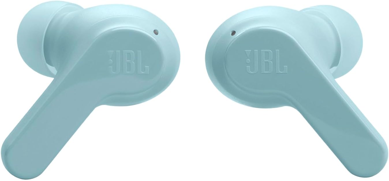 JBL Vibe Beam - True Wireless JBL Deep Bass Sound Earbuds, Bluetooth 5.2, Water & Dust Resistant, Hands-free call with VoiceAware, Up to 32 hours of battery life (Mint)