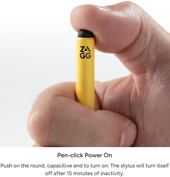 ZAGG Pro Stylus 2 with Active & Capacitive Tips, Palm Rejection, Tilt Recognition, Bluetooth Pairing, Compatible w/iPad Pro 11/12.9 (3,4, & 5 Gen)/Air 10.9/iPad 10.2/9.7/Mini 5/ iPad Air (M2) - Gray