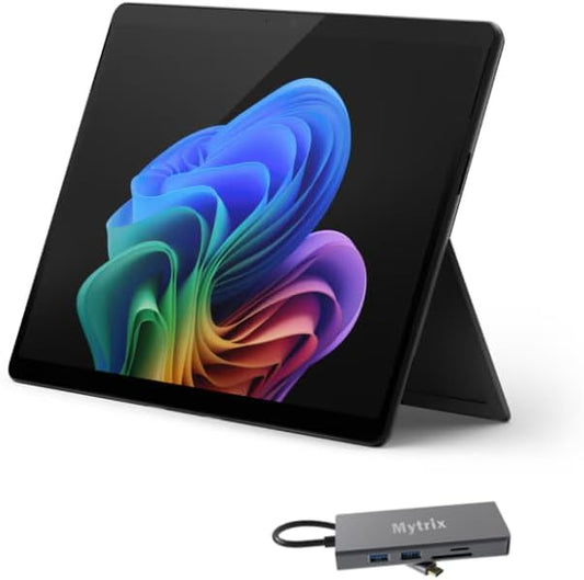 Microsoft Surface Pro 11 (16GB RAM | 2TB SSD) Copilot+ PC Tablet w/11-in-1 Hub, 13" 2.8K OLED 120Hz Touch, Snapdragon X Elite w/AI NPU @45 TOPS, AI-Enhanced Camera, Win 11 Pro, Black (Renewed)