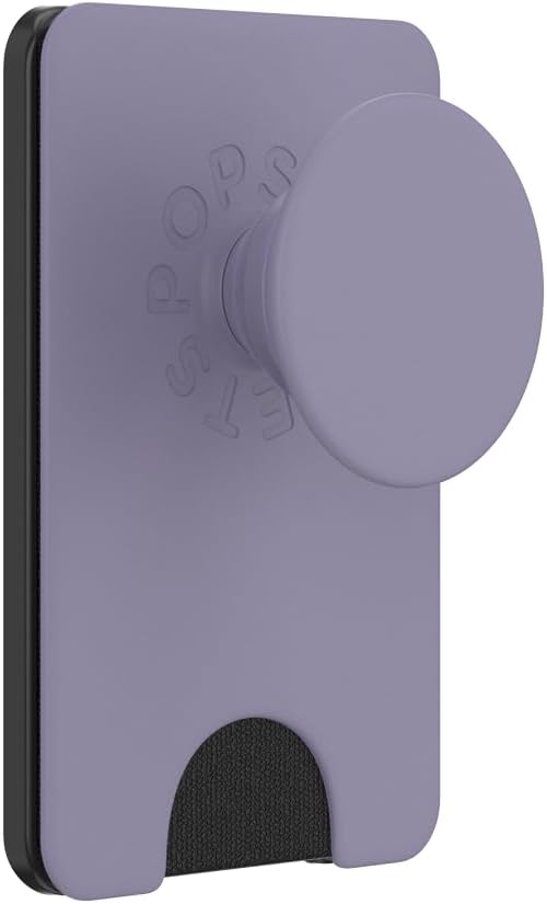 PopSockets Phone Wallet with Expanding Grip and Adapter Ring for MagSafe, Phone Card Holder, Wireless Charging Compatible, Wallet Compatible with MagSafe - Dusk