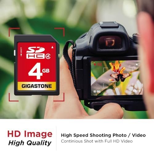 GIGASTONE 4GB SD Card 50 Pack SDHC Class 4 Memory Card for Photo Video Music Voice File DSLR Camera DSC Camcorder Recorder Playback PC Mac POS 50pcs in Pack (Pack of 50), with 50 Mini Cases