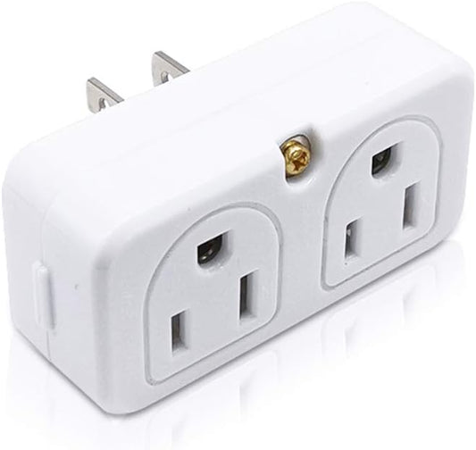 SYCON Adapter Outlet Extender, 2-Prong Mini Wall Plug, Multi Outlet Splitter with 4 Outlets