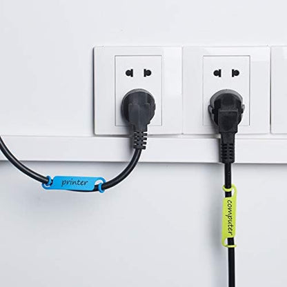 Honoson 50 Pieces Cable Tags Cable Management Labels Multicolor Labels Cord Identification Tags for USB Computer Phone Charger