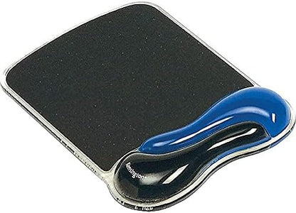 Kensington Duo Gel Mouse Pad with Wrist Rest, Ergonomic Wrist Support for Pain Relief, Comfortable Non-Skid Gel Pad for Computer, Laptop, Office & Home 9.6" x 7.6", Blue K62401AM