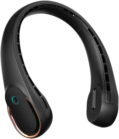 FrSara Neck Fan, Portable Personal Fan Strong Wind, 5200mAh, Air Volume,360° Cooling, No Hair Twisting, Air Volume On 2 Sides, Non-Slip, Quick Charge, Long Use Time, Birthday Gift for Women, Dad, Men