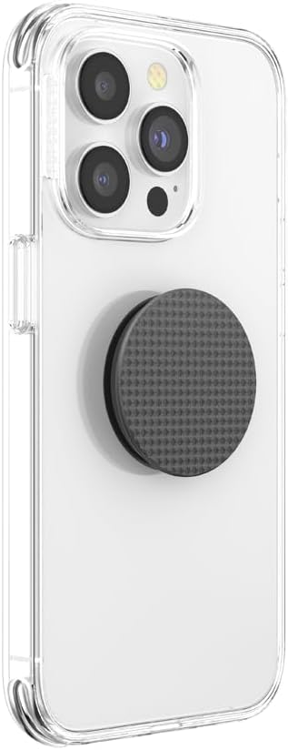 PopSockets Phone Grip with Expanding Kickstand, Adhesive Grip - Knurled Texture Black