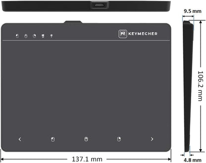 Keymecher Mano 603 Wired Precision Trackpad, Slim, Multi-Gesture USB Touchpad Mouse for Computers, Notebooks, PCs, Laptops - Windows 7/10/11 Compatible