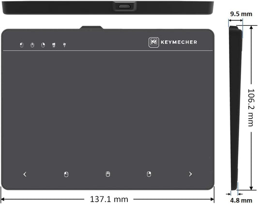 Keymecher Mano 603 Wired Precision Trackpad, Slim, Multi-Gesture USB Touchpad Mouse for Computers, Notebooks, PCs, Laptops - Windows 7/10/11 Compatible