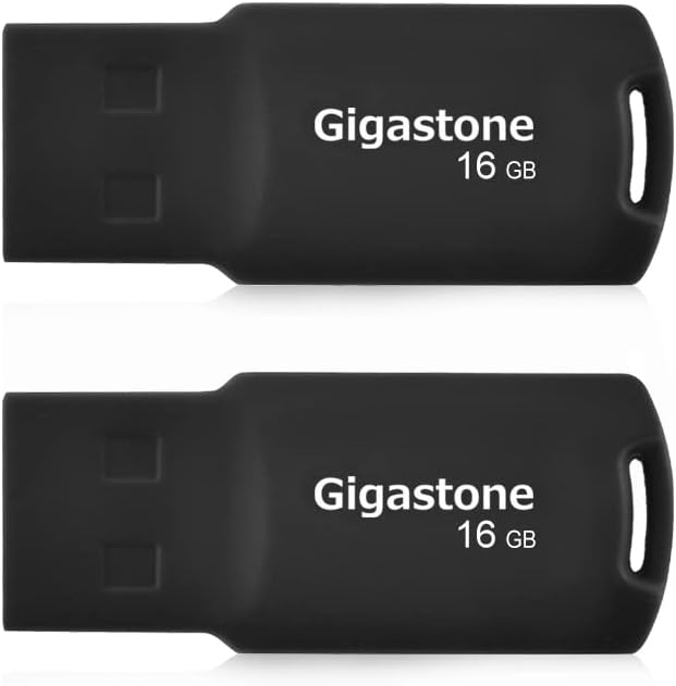 GIGASTONE V70 16GB 2-Pack USB 2.0 Flash Drive Thumb Drive Memory Stick Pen Drive Capless Design Pen Drive