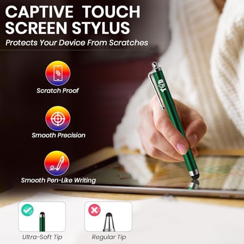 TCD 100 Pack Capacitive Universal Stylus Pens – Premium Colorful Long Metal Smart Pen for iPad, iPhone, Android, Samsung Tablet & All Touchscreen Devices