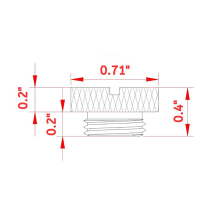 dracaena.io 2 pack G1/4" thread, Thin water Stop Plug Fitting with Coin Slot for Computer water cooling System, durable brass/copper material, Black
