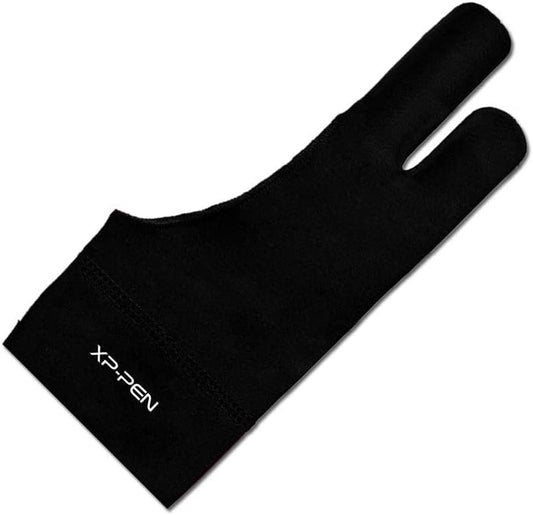 XPPen Artist Drawing Glove 2-Fingers Digital Art Glove for Graphics Drawing Tablet Drawing Glove Right Hand and Left Hand (Size L) Black