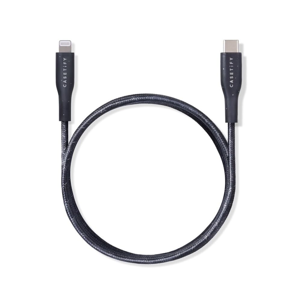 CASETiFY Powerthru USB-C to Lightning Cable (1m/3.3ft) - Black