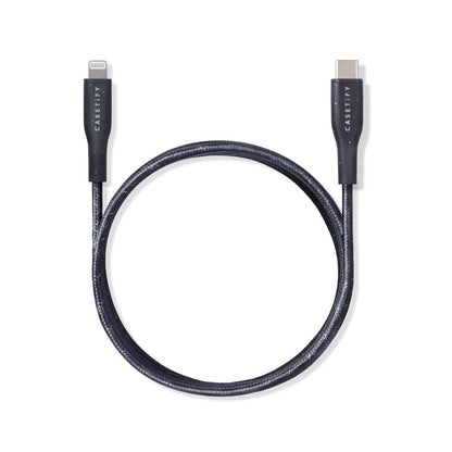 CASETiFY Powerthru USB-C to Lightning Cable (1m/3.3ft) - Black