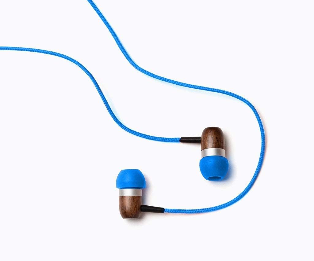Symphonized Premium Wooden Earphones Wired (3.5mm Jack) Deep Bass Sound, 3D Sound, Microphone Volume Control, 90% Noise Cancelling for Type C Devices. Earphones for Android