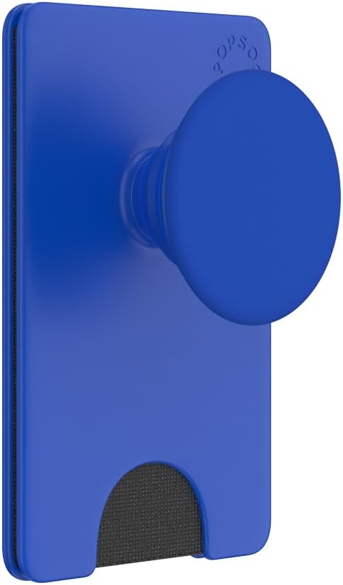 PopSockets Phone Wallet with Expanding Kickstand, Phone Card Holder - Cobalt