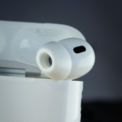 Comply TrueGrip MAX | Premium Memory Foam Replacement Earbud Tips for Apple AirPods Pro 1 & 2 | Long Lasting Comfort, Extreme Durability, Secure Fit, Superior Noise Isolation| White (Large) (3 Pairs)