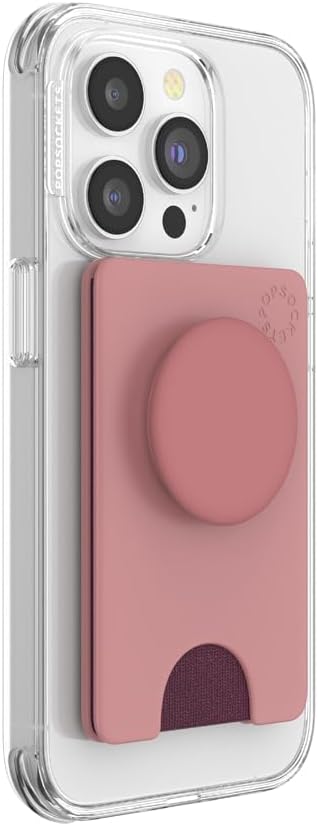 PopSockets Phone Wallet with Expanding Kickstand, Phone Card Holder - Clay