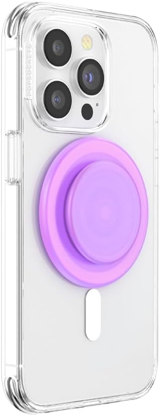 PopSockets Phone Grip for MagSafe with Kickstand, Magnetic Stand, Swappable Top, Secure Hold for iPhone MagSafe Cases, Phone & Tablet Grip, Cute PopSockets - Opalescent Pink