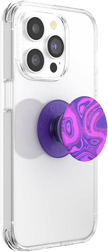 PopSockets Plant-Based Phone Grip with Expanding Kickstand, Adhesive Grip, Eco-Friendly - Translucent Lava Flow