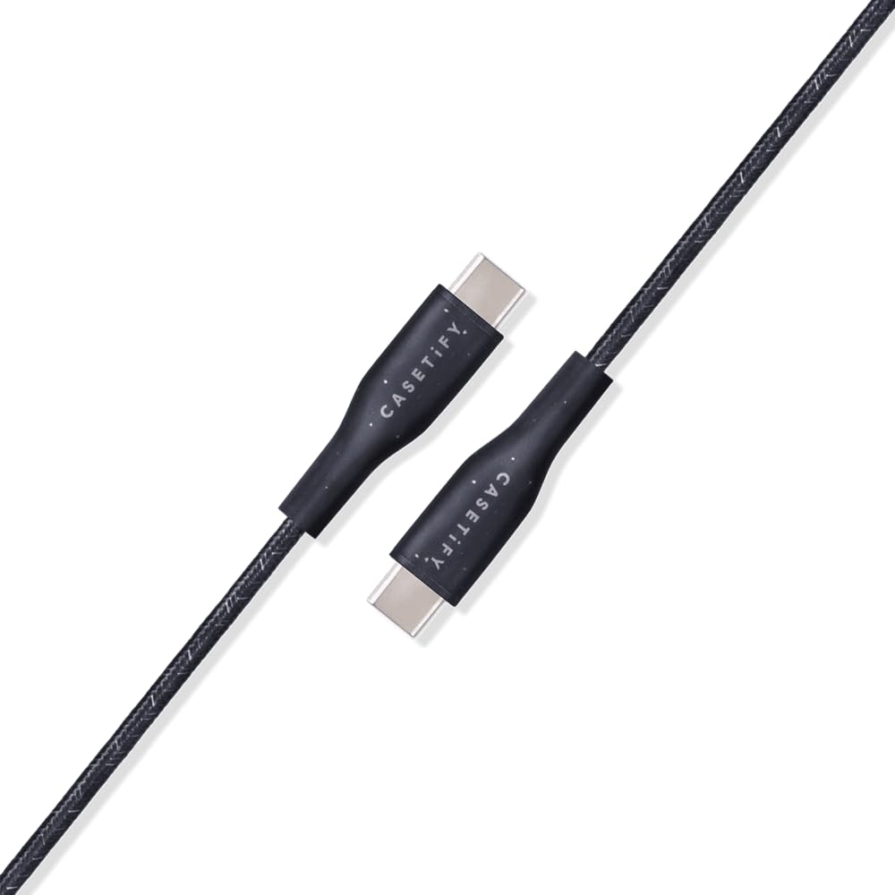 CASETiFY Powerthru USB-C to USB-C Cable (1m/3.3ft) - Black