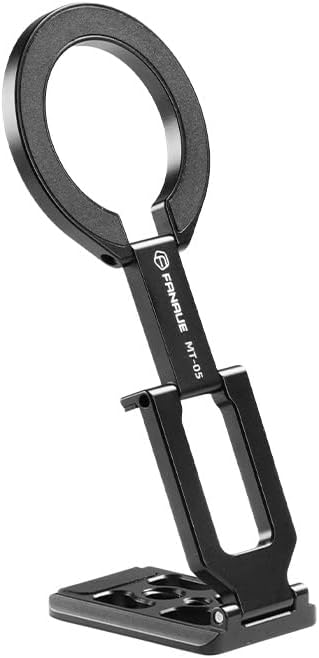 FANAUE MT-05 Magnetic Phone Stand Compatible with MagSafe iPhone Holder for Desk, 360°Rotation Foldable Cell Phone Stand Compatible for iPhone 16 15 14 13 12 Pro Max and MagSafe Case, Black