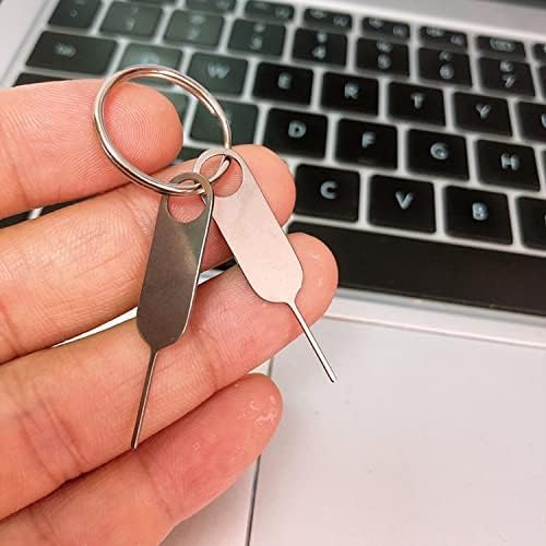 2Pack Eaglewireless Universal Sim SD Card Tray Opening and Doorbell Security Reset Removal Tool Eject Pin fits Key Ring for iPhone Google Pixel Samsung Motorola Phones (Key Ring is not Included)