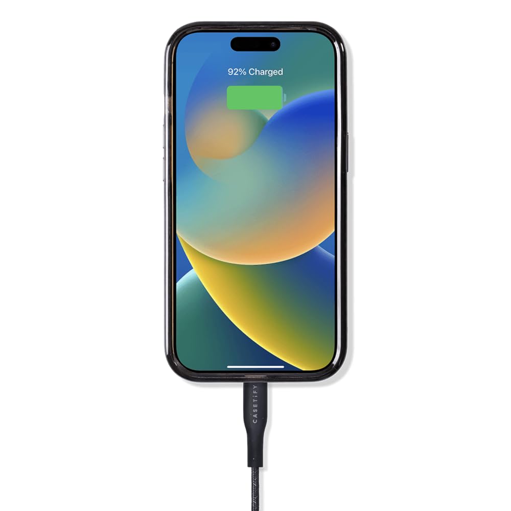 CASETiFY Powerthru USB-C to Lightning Cable (1m/3.3ft) - Black