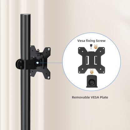 Pholiten Tall Vertically Stacked Dual Monitor Desk Mount Stand,Extra Tall 31 Inch Monitor Stand, Fully Adjustable Monitor arm for 13-32 Inch LCD Screen，Holds up to 22lbs