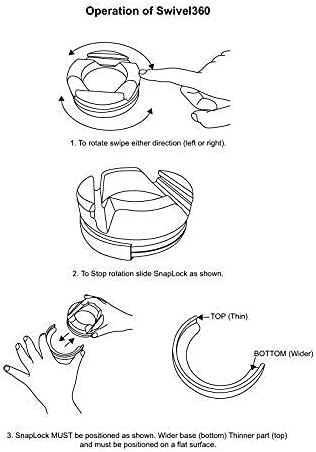 GoDonut – Phone Stand 360 Swivel – Cell Phone Holder + iPad Stand Desk Organizer - Compatible with Tablet, iPhone, Kindle & Most Smartphones – Red