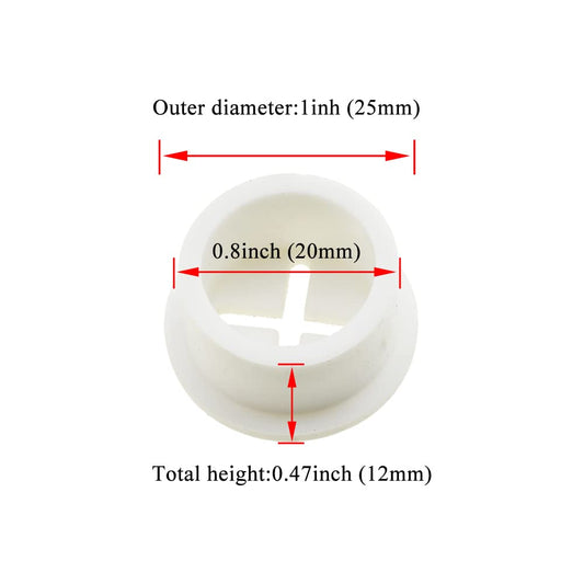 HAHIYO 4Pcs 0.8Inch/20mm White Flexible Rubber Desk Grommet Wire Grommet Cable Management Cord Hole Cover Desk Wire Hole Insert Wire Organizer for Computer Office Home School Equipment Systems