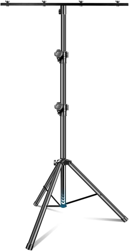 DJ Stand, T-Bar Tripod Stage Lights Stand Portable and Adjustable 49-114 Inch Heavy Duty for Stage, Bar, Par Light