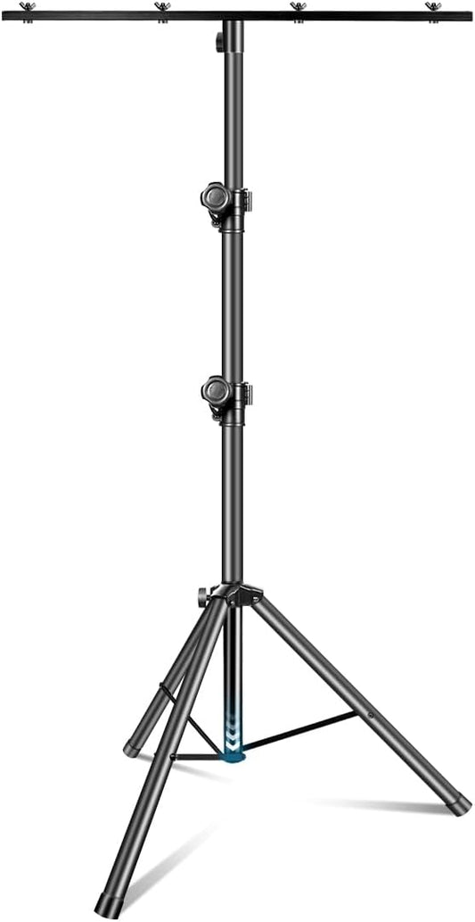 DJ Stand, T-Bar Tripod Stage Lights Stand Portable and Adjustable 49-114 Inch Heavy Duty for Stage, Bar, Par Light