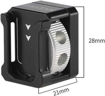NICEYRIG Cold Shoe Adapter for ARRI Mount, Thumbscrew Easy Mounting Cold Shoe Base for Camera Cage Rig, DSLR Top Handle, Cheeseplate - 500