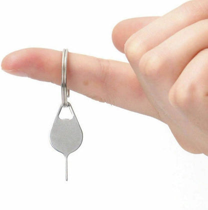 5 Pcs Silver Card Needle, Sim Card Tray Opening Removal Tool, Eject Pin Tool Replacement SIM Card Tools Accessories