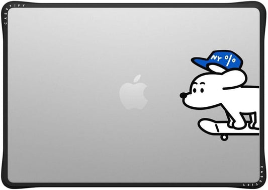 CASETiFY Impact MacBook Air 15" (M2-M4) Case [Cushioned Impact Corners/Scratch-Resistant/Anti-Slip Grip] - Skater John (Standard) - Clear Black