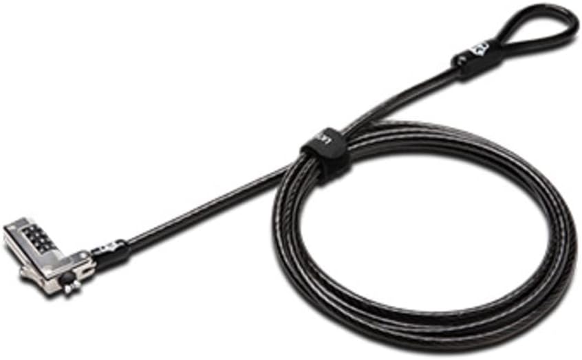 Kensington NanoSaver™ Combination Laptop Lock, Resettable Computer Security Locking Cable for Ultra-thin Laptops for HP Lenovo Asus Acer, Resettable 4-wheel Number Code (K60603WW)