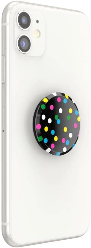 PopSockets Translucent Phone Grip with Expanding Kickstand, PopSockets for Phone, Translucent PopGrip - Black Disco