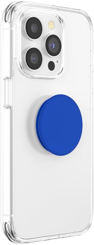 PopSockets Phone Grip with Expanding Kickstand, Adhesive Grip, Blue - Matte Cobalt