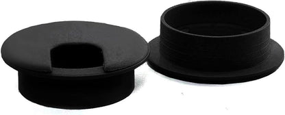 2pcs 2 Inch Desk Wire Cord Cable Grommets Hole Cover for Office PC Desk Cable Cord Organizer Plastic Cover (Black-2Pcs)