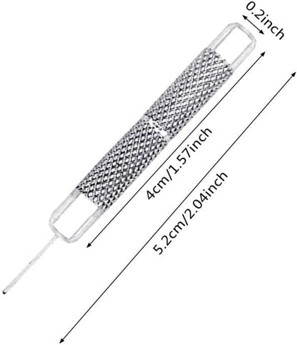 6 Pack SIM Card Removal Tool, Sim Card Tray Opening Tool Eject Pins Needle Opener Ejector Compatible with All iPhone Apple iPad HTC Samsung Galaxy Cell Phone Smartphone Watchchain Link Remover, Black