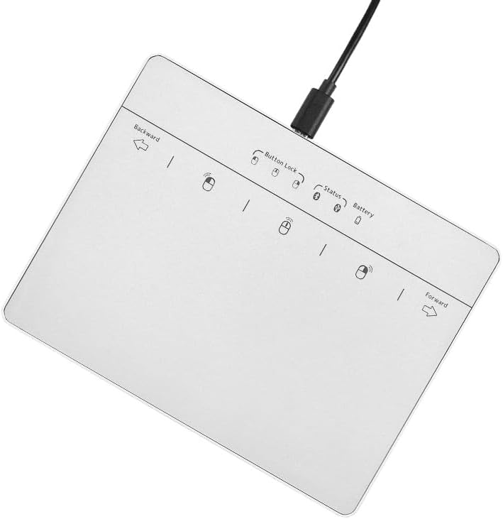 MICROPACK Digitally Yours Wired Trackpad for Windows 7/10/11, USB Trackpad with Multi-Touch Gestures, Plug-and-Play USB Touch Pad Mouse Pad Large for PC Computers & Laptops, Silver