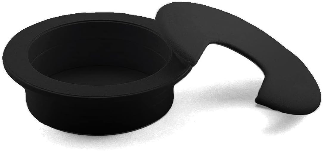 2pcs 2 Inch Desk Wire Cord Cable Grommets Hole Cover for Office PC Desk Cable Cord Organizer Plastic Cover (Black-2Pcs)