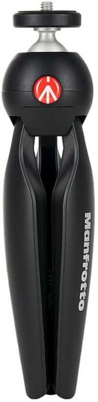 Manfrotto Mini Tripod with Universal Smartphone Clamp, Made in Italy, for iPhone with or Without Case, CSC, Vlogging, Videography, MKPIXICLMII-BK