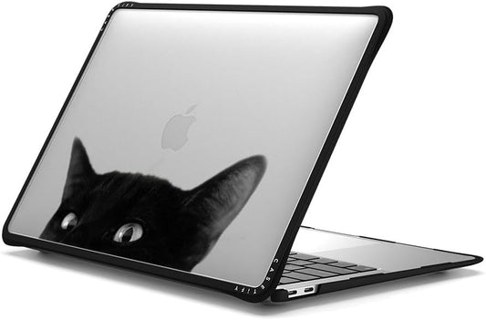 CASETiFY Impact MacBook Air 13" (M1/Intel) Case [Cushioned Impact Corners/Scratch-Resistant/Anti-Slip Grip] - CAT - Clear Black