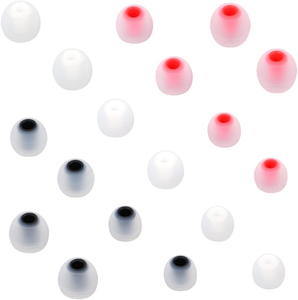 Earbud Silicone Ear Tips Replacement Earbuds Gels for Popular In-Ear Headphones Other Inner Hole 3.8mm - 5.1mm 9 Pairs S/M/L