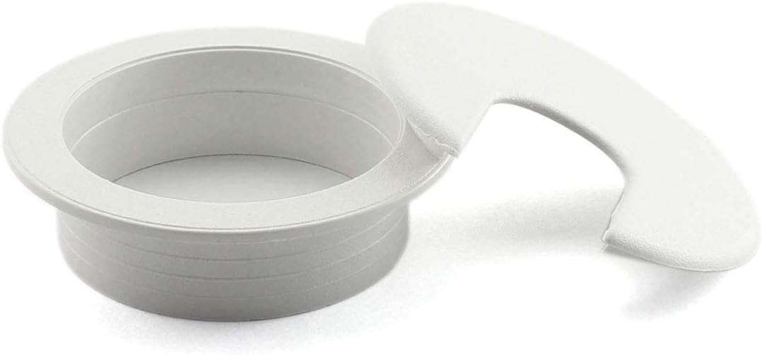 4pcs 2 Inch Desk Wire Cord Cable Grommets Hole Cover for Office PC Desk Cable Cord Organizer Plastic Cover (White-4Pcs)