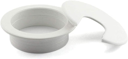 4pcs 2 Inch Desk Wire Cord Cable Grommets Hole Cover for Office PC Desk Cable Cord Organizer Plastic Cover (White-4Pcs)