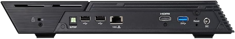 Asustor Flashstor 12 Pro FS6712X,12 Bay All-SDD NAS Storage, Quad-Core 2.0GHz, 10GbE Port, 4GB RAM DDR4, Network Attached Storage with 4 x 4TB NVMe SSD