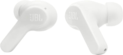 JBL Vibe Beam - True Wireless JBL Deep Bass Sound Earbuds, Bluetooth 5.2, Water & Dust Resistant, Hands-free call with VoiceAware, Up to 32 hours of battery life (White)
